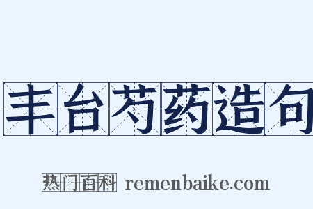 丰台芍药造句是什么意思的图片